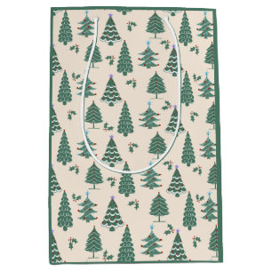 Vintage Christmas Trees Gift Bag