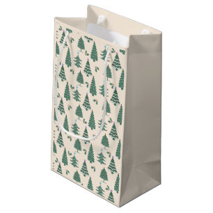 Vintage Christmas Trees Gift Bag