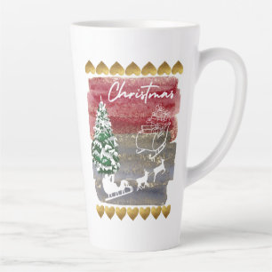 Vintage Christmas trees  Latte Mug