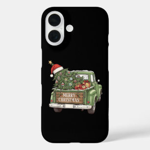 Vintage Christmas Truck Merry Christmas Men Women iPhone 16 Case