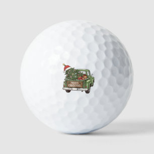 Vintage Christmas Truck Merry Christmas Men Women Golf Balls