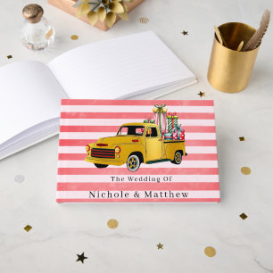 Vintage Christmas Truck Wedding Guest Book