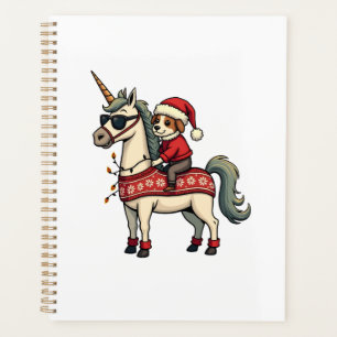 Vintage Christmas Unicorn and Dog Ugly Sweater Sty Planner