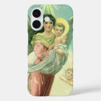 Vintage Christmas, Victorian Angel with Baby Jesus