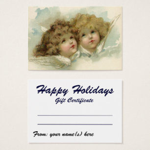 Vintage Christmas, Victorian Angels in the Clouds