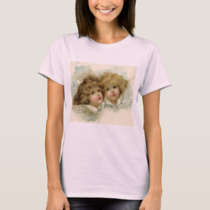 Vintage Christmas, Victorian Angels in the Clouds T-Shirt