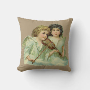 Vintage Christmas, Victorian Angels Music Violin Cushion