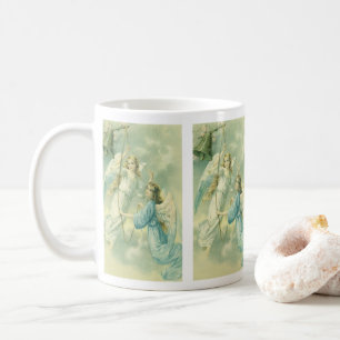 Vintage Christmas, Victorian Angels with a Bell Coffee Mug