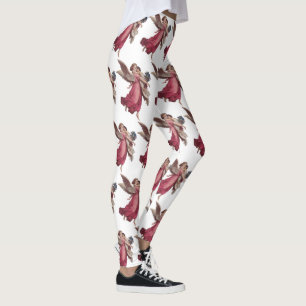 Vintage Christmas, Victorian Guardian Angel Leggings