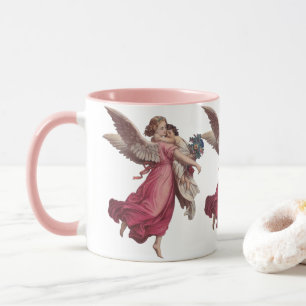 Vintage Christmas, Victorian Guardian Angel Mug