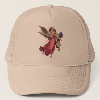 Vintage Christmas, Victorian Guardian Angel Trucker Hat