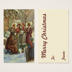 Vintage Christmas, Victorian Musicians Caroling