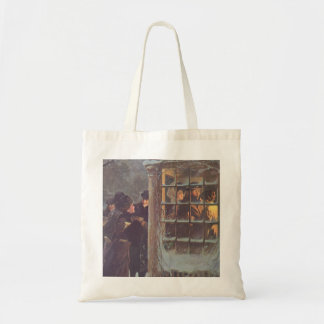 Vintage Christmas, Victorian People at a Party Tote Bag