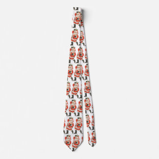 Vintage Christmas Victorian Santa Claus Ice Skater Tie