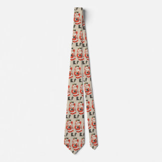 Vintage Christmas Victorian Santa Claus Ice Skater Tie