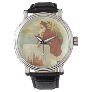 Vintage Christmas Victorian Santa Claus in Chimney Watch