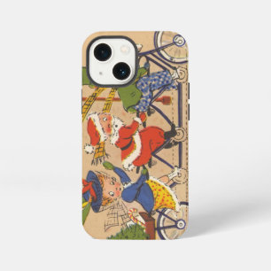 Vintage Christmas, Victorian Santa Claus on Bike iPhone 13 Mini Case