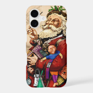 Vintage Christmas, Victorian Santa Claus Pipe Toys