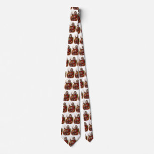 Vintage Christmas, Victorian Santa Claus Pipe Toys Tie