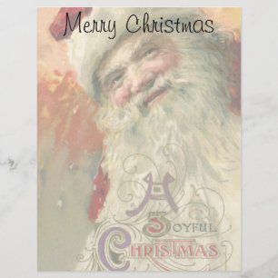 Vintage Christmas, Victorian Santa Claus Portrait