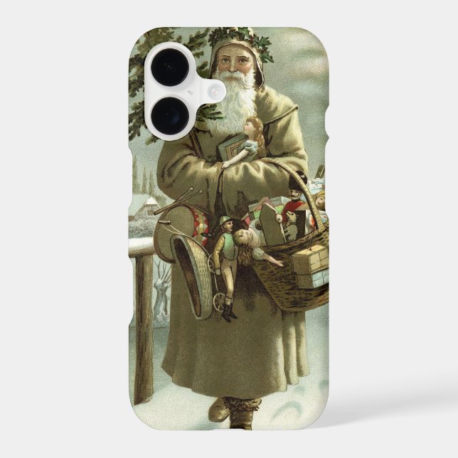 Vintage Christmas, Victorian Santa Claus with Toys (Back)