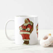 Vintage Christmas, Victorian Santa Claus with Toys