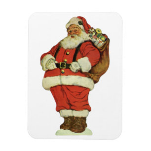 Vintage Christmas, Victorian Santa Claus with Toys Magnet