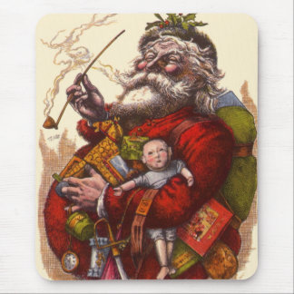 Vintage Christmas, Victorian Santa Claus With Toys Mouse Mat