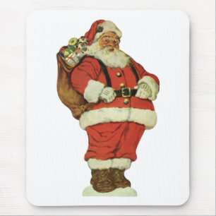 Vintage Christmas, Victorian Santa Claus with Toys Mouse Mat