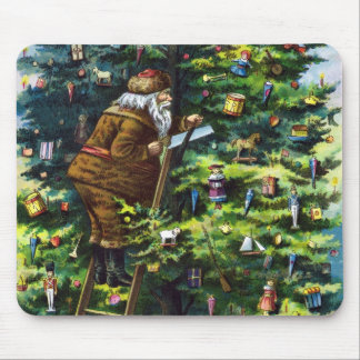 Vintage Christmas, Victorian Santa Claus with Tree Mouse Mat