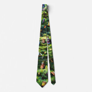 Vintage Christmas, Victorian Santa Claus with Tree Tie