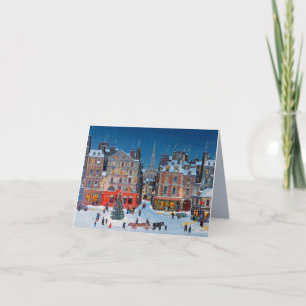 Vintage Christmas Village Card