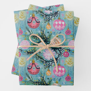 Vintage Christmas Village Wrapping Paper