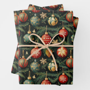 Vintage Christmas Village Wrapping Paper