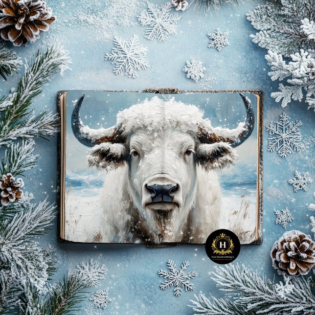 Vintage Christmas White Buffalo Decoupage  Tissue Paper (Creator Uploaded)