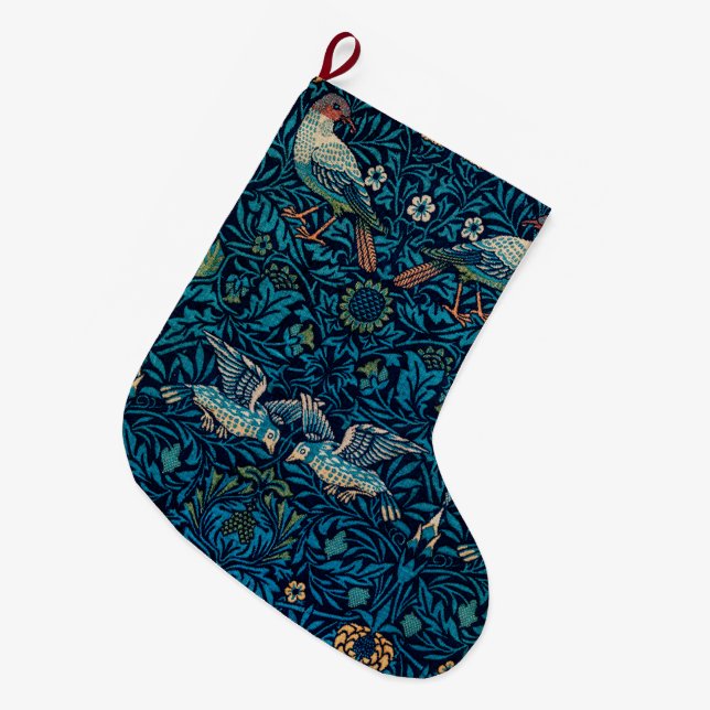Vintage Christmas, William Morris Large Christmas Stocking (Front (Hanging))