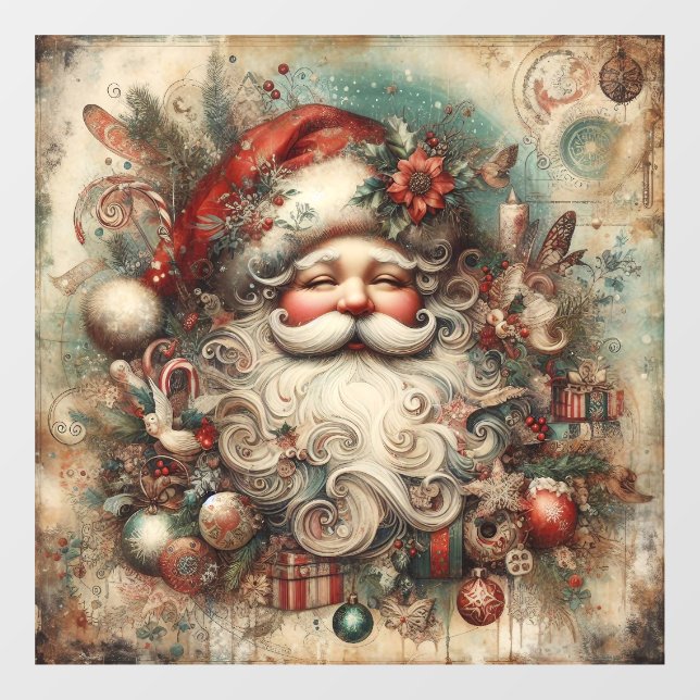 Vintage Christmas Window Cling (Sheet)