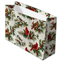 Vintage Christmas Winter Birds