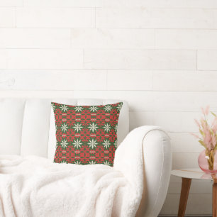 Vintage Christmas/winter patterned Cushion