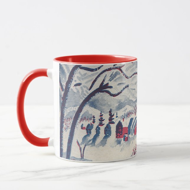 Vintage Christmas, Winter Village Snowscape Snow Mug (Left)