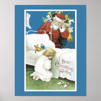 Vintage Christmas Wishes Poster