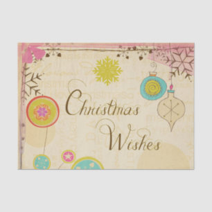 Vintage Christmas Wishes Tissue Paper