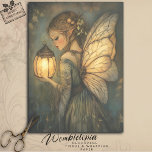 Vintage Christmas Woodland Fairy Holding Lantern  Tissue Paper<br><div class="desc">Illuminate your holiday season with the enchanting charm of this Vintage Christmas Woodland Fairy Holding Lantern design. This captivating artwork features a graceful fairy in a serene woodland setting, gently cradling a glowing lantern that casts a warm, magical light. Adorned with delicate wings and surrounded by subtle festive details, the...</div>