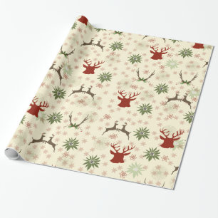 Vintage Christmas Woodland Wrapping Paper