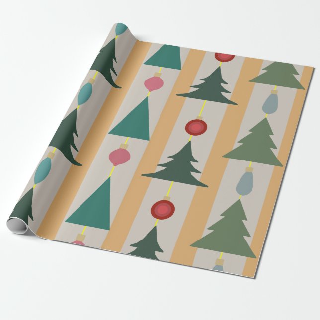 Vintage Christmas Wrapping Paper (Unrolled)
