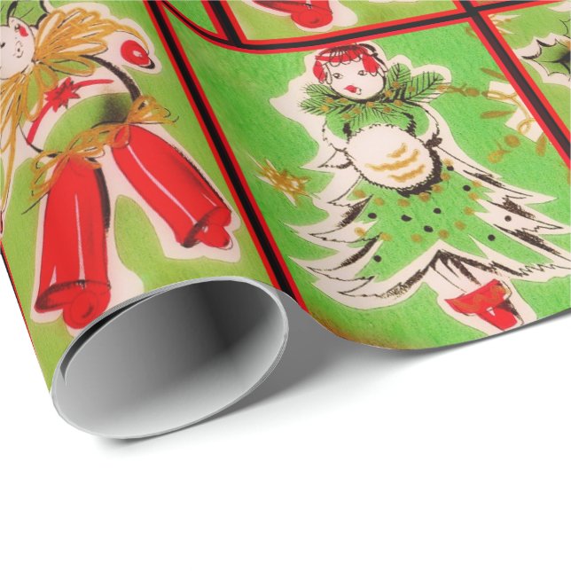Vintage Christmas Wrapping Paper (Roll Corner)