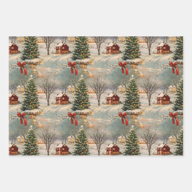 Vintage Christmas Wrapping Paper (Front)