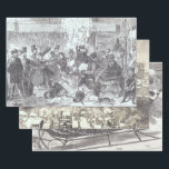 Vintage Christmas Wrapping Paper SNOW, PARIS...<br><div class="desc">3 x original vintage festive Winter theme fine art sheets of Christmas wrapping paper - SNOW, PARIS... . TOP [Image 1]: A Snow Slide in the City (Wood Engraving) - Winslow Homer (1860). MIDDLE [Image 2]: Paris under Snow, View from St.-Gervais (Wood Engraving) (Paris sous la neige, vu du haut...</div>