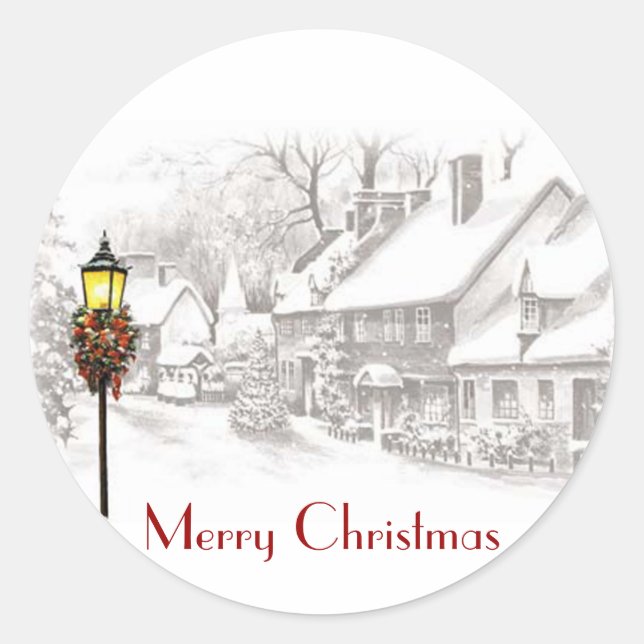 Vintage ChristmasTown Stickers (Front)
