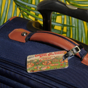 Vintage Christy Brothers Wild Animal Circus Poster Luggage Tag